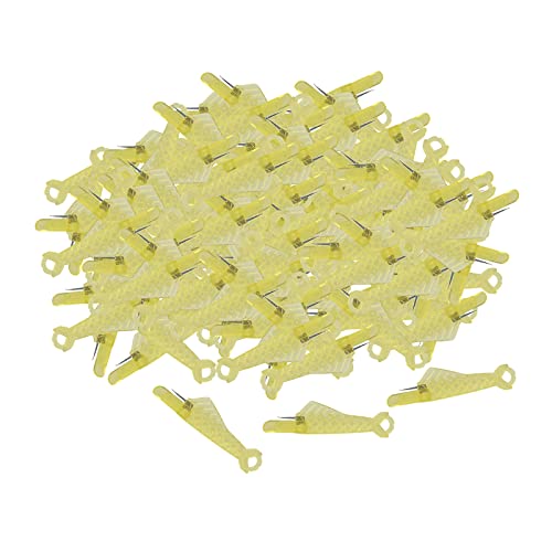 Oshhni 100 Unidades de roscador de Agujas para Coser a Mano, roscadores de Agujas para Grandes Agujas, roscador de Agujas para máquina de Coser - Amarillo