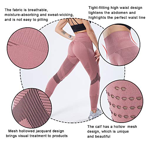 OUTUOSI Mallas Deportivas Mujer Leggings Deporte Pantalon Yoga Cintura Alta Running Fitness PantalóN Enterizos para Deportivos Reducir Vientre