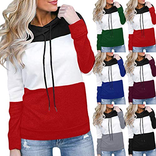 Overdose Tallas Grandes De Las Mujeres De Manga Larga 2018 Nuevo OtoñO Bestsell Popular Chic Blusa Moda Blusa Top Camisetas Top (L, O-Blanco)