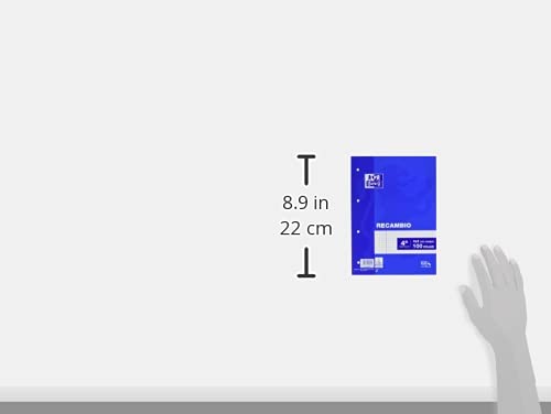 Oxford 100430206 - Recambio hojas sueltas, 4 taladros para archivo compatibles con Europeanbider, Tamaño A5, 155 x 215 mm, 1 unidad