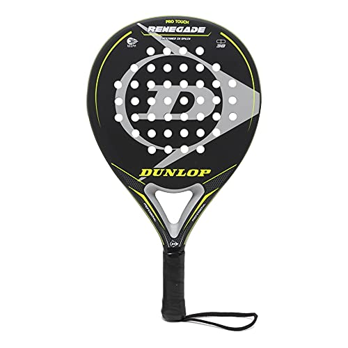 Pala de Padel Dunlop Renegade + Overgrip / Mejores Palas y Raquetas de Pádel para Hombre Mujer y Niño / Palas Raquetas de Alto Control y Marco de Carbono