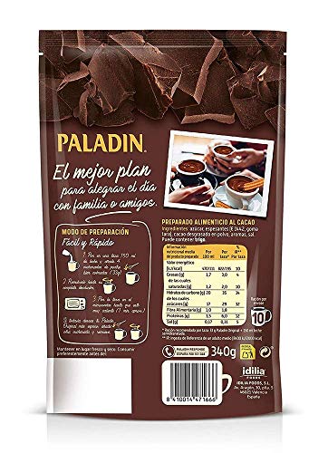 Paladin Original Chocolate Caliente Grueso A la Taza Like a Pudding Mix Ready in a Minute 12 oz (340 gr) 2 Pack