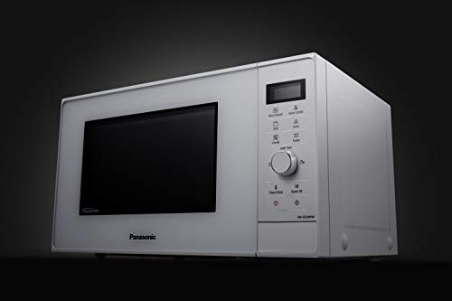 Panasonic NN-GD34HWSUG - Microondas con Grill (1000 W, 23 L, 6 niveles, Grill Cuarzo 1100 W, Plato Giratorio 285 mm, Control tácti L, 13 modos, Turbo Defrost, tecnología Inverter) Blanco