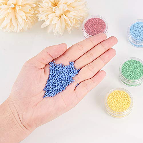 PandaHall Elite de unos 384 g 12/0 2 mm de cuentas de cristal con agujero de 0,3 mm, 24 colores mezclados redondos Pony Bead Mini espaciador para pulsera y collar de joyería