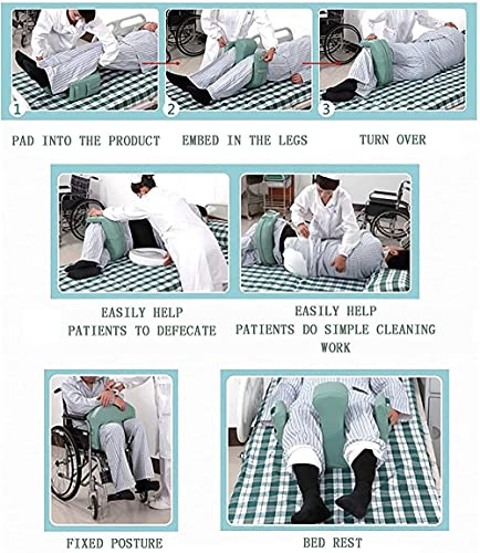 PANGPANGDEDIAN Almohada de Rodilla Turnando la Almohadilla de enfermería, el Dispositivo de Giro para Pacientes con Cama, PU Almohadilla de Transferencia de Cuero (Color : Green)