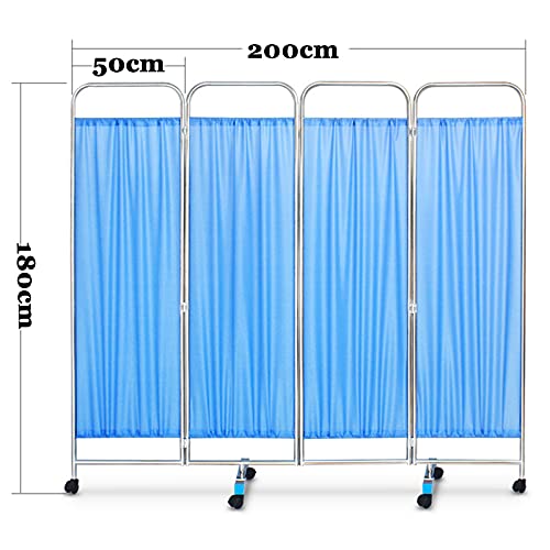 Pantalla De Privacidad Médica, Pantalla De Panel Plegable, Panel De Pantalla De Privacidad Móvil Para Interiores, Adecuado Para Clínicas Hospitalarias Universal De Acero Inoxidable Fácil De Plegar