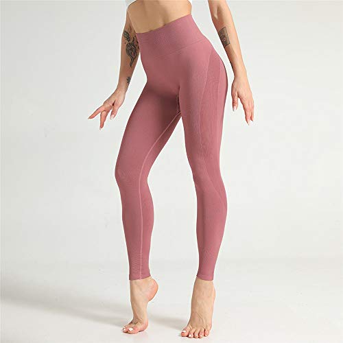 Pantalones de Yoga Pilates Fitness para Mujer, Señora de cintura alta sin fisuras polainas de Control de Abdomen atractivo de la elevación del extremo Scrunch flacos de Yoga Operando gimnasio de fitne