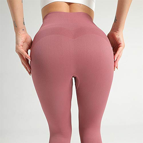 Pantalones de Yoga Pilates Fitness para Mujer, Señora de cintura alta sin fisuras polainas de Control de Abdomen atractivo de la elevación del extremo Scrunch flacos de Yoga Operando gimnasio de fitne