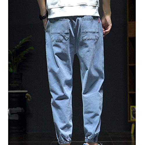 Pantalones Vaqueros para Hombre Primavera y Verano Tendencias Europeas y Americanas Pantalones Harem Sueltos y versátiles con Vigas de Nueve Puntos Pantalones de Mezclilla con Herramientas XXL