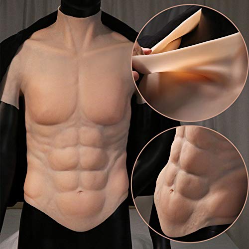 Pecho Masculino Falso Músculo De Silicona Músculos Del Vientre, Medio Cuerpo Silicona Músculo Falso Pecho Falso Músculos Del Vientre Músculos De Simulación Artificial Silicona - Para Cosplay De Homb