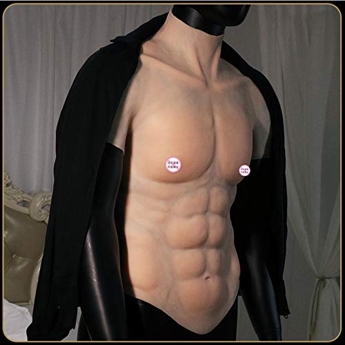 Pecho Masculino Falso Músculo De Silicona Músculos Del Vientre, Medio Cuerpo Silicona Músculo Falso Pecho Falso Músculos Del Vientre Músculos De Simulación Artificial Silicona - Para Cosplay De Homb