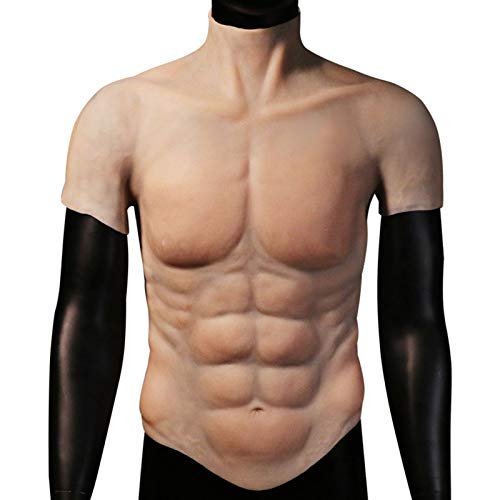 Pecho Masculino Falso Músculo De Silicona Músculos Del Vientre, Medio Cuerpo Silicona Músculo Falso Pecho Falso Músculos Del Vientre Músculos De Simulación Artificial Silicona - Para Cosplay De Homb