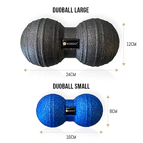 [Pelota Doble DE LIBERACIÒN MYOFASCIAL 12CM & 8CM] Massage Ball Set - Pelota Liberacion Myofascial - Pelota Doble Masaje - Incluye: Vídeo, Póster y Bolsa