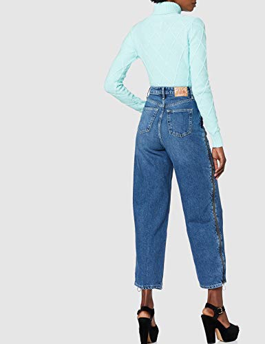 Pepe Jeans Mara Zip Vaqueros Straight, Azul (Denim 000), W35/L30 (Talla del Fabricante: X-Small) para Mujer