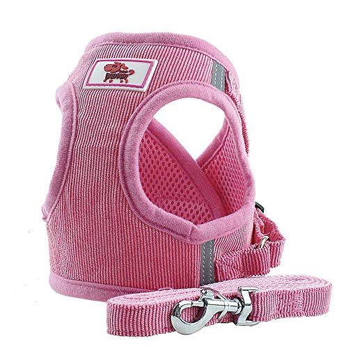 PET SPPTIES Tela de Malla Chaleco para Perros Arnés Suave Ajustable cómodo para Cachorros, Perros Pequeños y Gatos PS042 (XS, Pink)