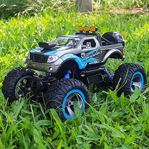 PETRLOY Todo Terreno coche de RC, inalámbrico controlado Roca Vía Vehículo sobre orugas camión 4WD alta velocidad de 2,4 GHz 01:12 Escala 36 kmh radio control remoto eléctrico carrera rápida Buggy Hob