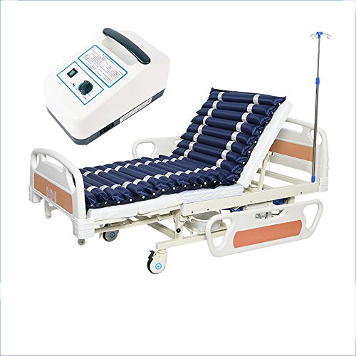 PHASFBJ Colchón Antiescaras de Aire Alternante, Colchoneta Antiescara con con Motor Compresor Regulador de Presión 20 Celdas de Aire 200 x 90 para Escaras de Grado I,Sleep Pump,with hole1