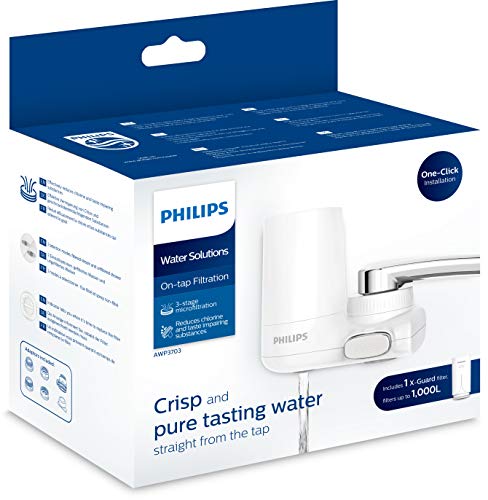 Philips - AWP3703 - Sistema de Filtración de agua para Grifo, Filtro de agua On Tap, Tecnología de Microfiltración X-Guard, Duración 1.000 Litros / 6 meses