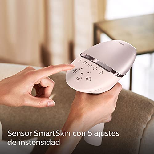 Philips BRI957/00 Lumea Serie 9000, Depiladora Luz Pulsada IPL para la Depilación Permanente del Vello, Tecnología SenseIQ, 4 accesorios para axilas, línea del bikini, cuerpo y cara, sensor SmartSkin