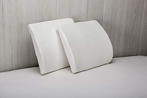 Pikolin Home - Almohada viscoelástica lumbar ergonómica adaptable para aliviar el dolor y las tensiones de la espalda de firmeza media