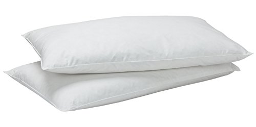 Pikolin Home - Pack 2 almohadas 30% plumón con doble funda de algodón con firmeza baja ideal para dormir boca abajo