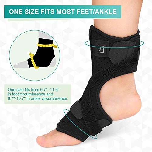 PINCOU FéRula De Noche Fascitis Plantar, FéRula De Apoyo Para La CaíDa Del Pie, FéRula Ajustable Soporte para Estiramiento De Pies para Tendinitis De Aquiles, Fascia Plantar para Hombres y Mujeres