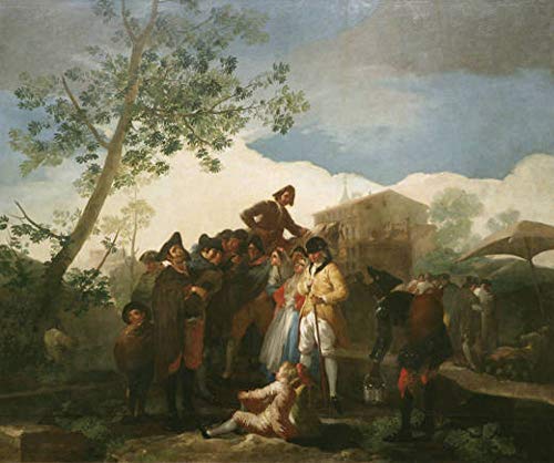 Pintura digital por número para adultos, Francisco José de Goya y Lucientes, famosa pintura para guitarristas ciegos, manualidades para decoración de pared del hogar