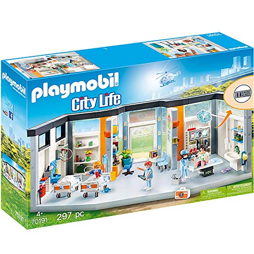 PLAYMOBIL City Life 70191 Planta de Hospital, con Efectos de Lux, A Partir de 4 Años