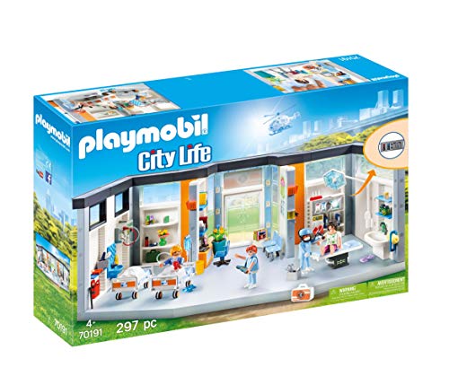 PLAYMOBIL City Life 70191 Planta de Hospital, con Efectos de Lux, A Partir de 4 Años