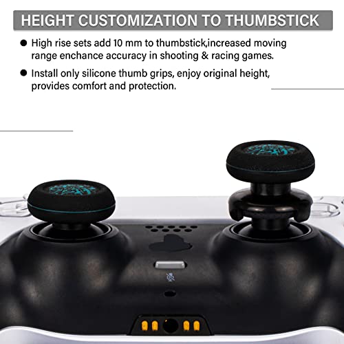 Playrealm FPS Thumbstick Grip Agarres para el Pulgar Extensor Y Impresión Caucho Silicona Apretón Cubrir 2 juegos para Controlador Xbox Series X/S y Xbox One (Tentáculo De Demonio Del Mar Profundo)