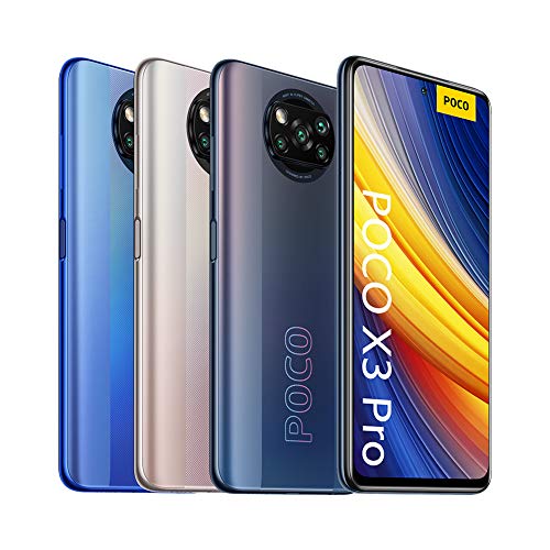 POCO X3 Pro, Smartphone 8+256 GB, 6,67” 120 Hz FHD+ DotDisplay, Snapdragon 860, cámara cuádruple de 48 MP, 5160 mAh, Bronce Metálico (versión ES/PT), incluye auriculares