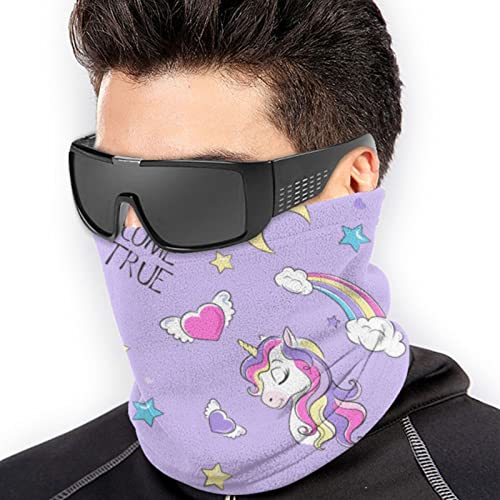 Polaina para el cuello, calentador de cuello multifuncional, diseño de unicornio, transpirable, suave al tacto, cómodo, para motocicleta, esquí, ciclismo y otros deportes al aire libre