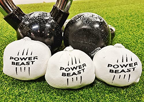 Power Beast 3X Bolas Tiza de Magnesio, Chalk, Chalk Ball, Magnesio para Crossfit 60 Gr, Escalada, Levantamiento de Pesas, Halterofilia, Poledance, Baile en Barra, Padel, Tenis, Calistenia.