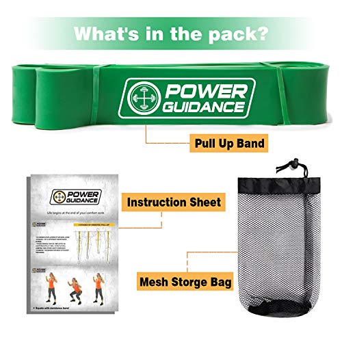 POWER GUIDANCE Bandas elásticas de resistencia - Pull Up ejercicio de la aptitud del entrenamiento Bandas Aparatos de gimnasia Inicio,Para yoga,pilates o rehabilitación -Mayor fuerza y movilidad- 100% Látex natural