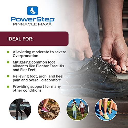 Powerstep Pinnacle Maxx Full Length Orthotic Shoe Insoles