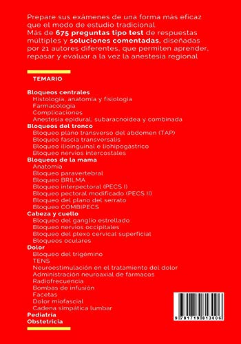 Programa de estudio mediante test en anestesia regional: Volumen 2: bloqueos centrales, del tronco, cabeza y cuello, dolor, pediatría y obstetricia