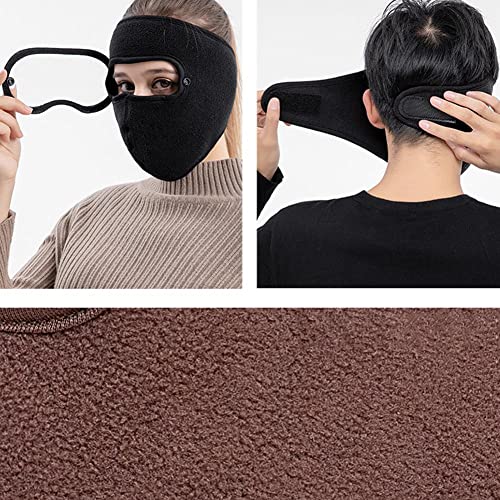 Protección facial completa Arnés para la cabeza Ciclismo transpirable Máscara de esquí Fleece Protector facial Gafas antivaho de alta definición Cubierta para la cabeza para montar al aire libre