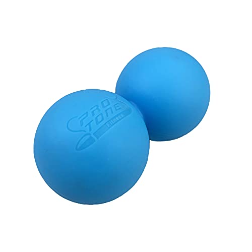 Protone - Pelota de lacrosse para masaje de los puntos gatillo - Cacahuete Roller Herramienta para profundo masaje muscular (azul)