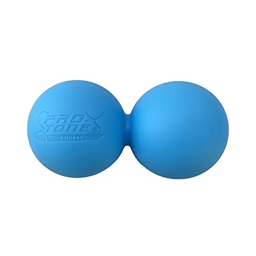 Protone - Pelota de lacrosse para masaje de los puntos gatillo - Cacahuete Roller Herramienta para profundo masaje muscular (azul)