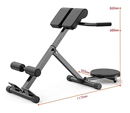 PTY Silla Romana Ajustable Silla romana, banco de entrenamiento de hiperextensión de altura ajustable, músculos de los brazos, hiperextensión de la espalda y entrenador de cintura abdominal, máquina d