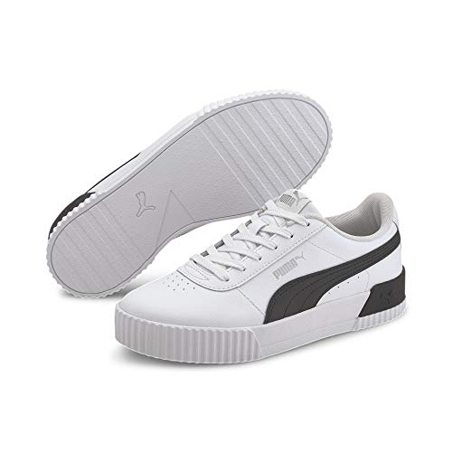 PUMA Carina L, Zapatillas Bajas, para Mujer, Blanco (Puma White-Puma Black-Puma Silver), 38 EU