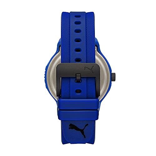 PUMA Reloj para hombre Reset de policarbonato e color azul con tres agujas, P5014