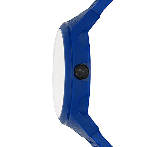 PUMA Reloj para hombre Reset de policarbonato e color azul con tres agujas, P5014