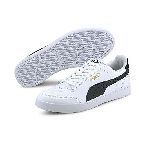 PUMA Shuffle, Zapatillas Unisex Adulto, Blanco (White Black Team Gold), 45 EU