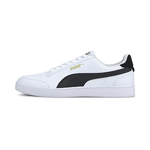 PUMA Shuffle, Zapatillas Unisex Adulto, Blanco (White Black Team Gold), 45 EU