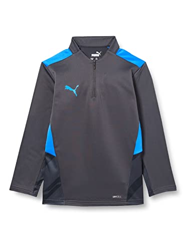 PUMA Sudadera Unisex para niños, con Cremallera de 14 cm, Unisex niños, Sudadera, 657545, Asphalt-bluemazing, 116