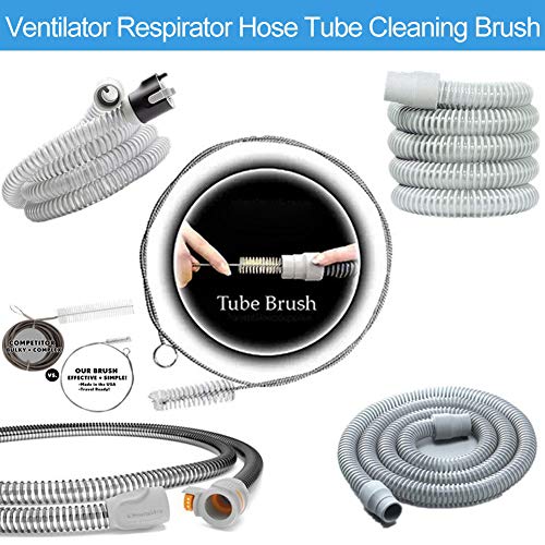 puseky Universal Ventilador Respirador Manguera Tubo De Acero Inoxidable Cepillo De Limpieza CPAP Limpiador Suministros