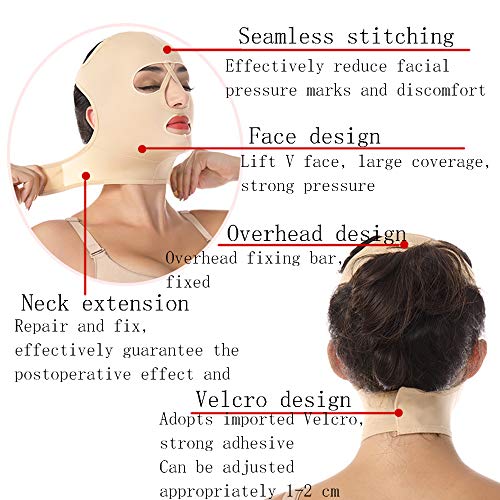 PuuuK Elasticidad Post-Operatorio de la Máscara de la Capilla Delgada Cara Artefacto Shaping Liposucción V Era Delgado V Cara Papada,M