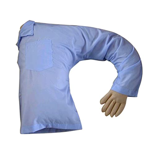 QFdd Almohada De Medio Cuerpo Almohada/Cojín De Brazo De Novio De Cuello Blanco Regalo De Cumpleaños para Novia/Mujer Novedad Broma Azul (Brazo Izquierdo)