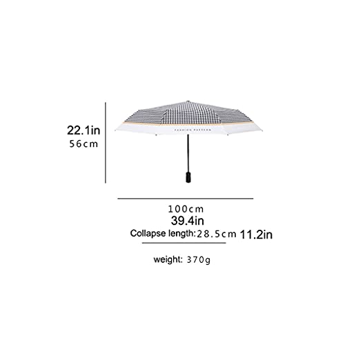 QIAOLI Paraguas Plegables Paraguas automático for Lluvia Ligero Auto Abierto Cerrar Paraguas de Viaje for una Sola Mano Uso Portátil Paraguas Compacto Paraguas para Hombres y Mujeres (Color : D)